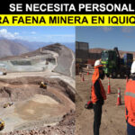 SE NECESITA PERSONAL PARA FAENAS MINERAS EN IQUIQUE