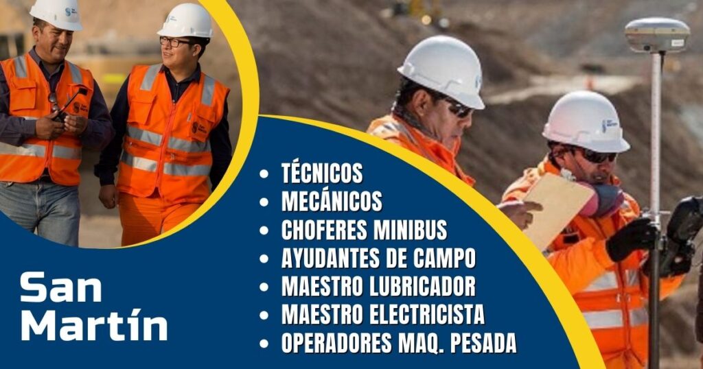 Convocatoria De Trabajo San Martin Contratistas Generales