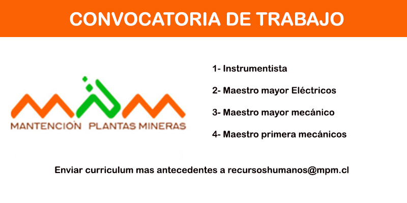 SE NECESITA PERSONAL EN MPM LTDA PARA PROYECTO