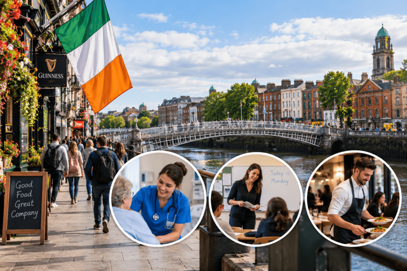 Trabajar en Irlanda: sanidad, educación y hostelería